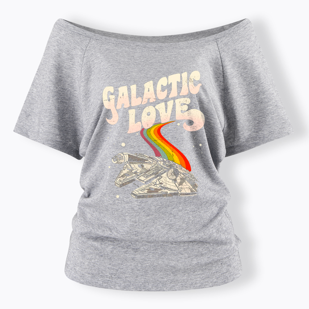 May The 4th Be With You Rainbow Off Shoulder T-Shirt