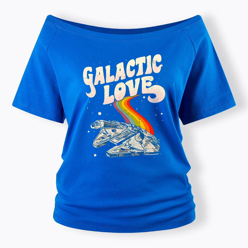 May The 4th Be With You Rainbow Off Shoulder T-Shirt