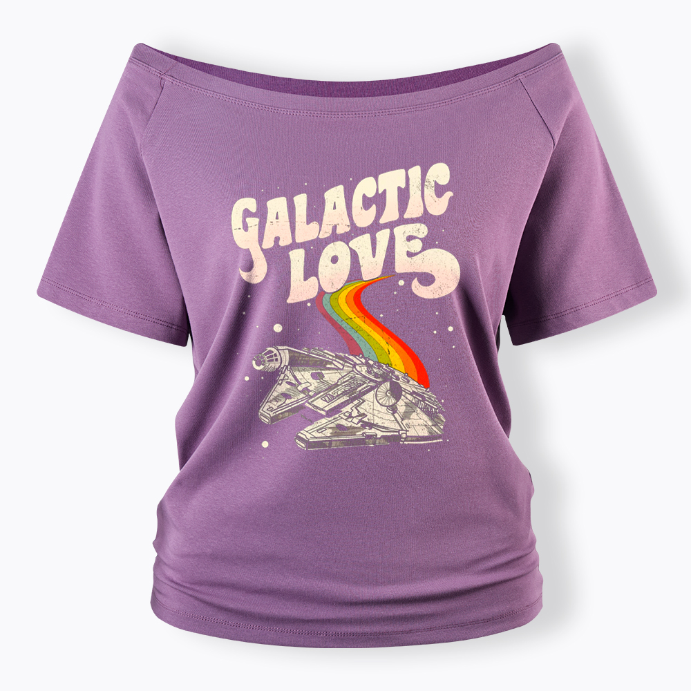 May The 4th Be With You Rainbow Off Shoulder T-Shirt