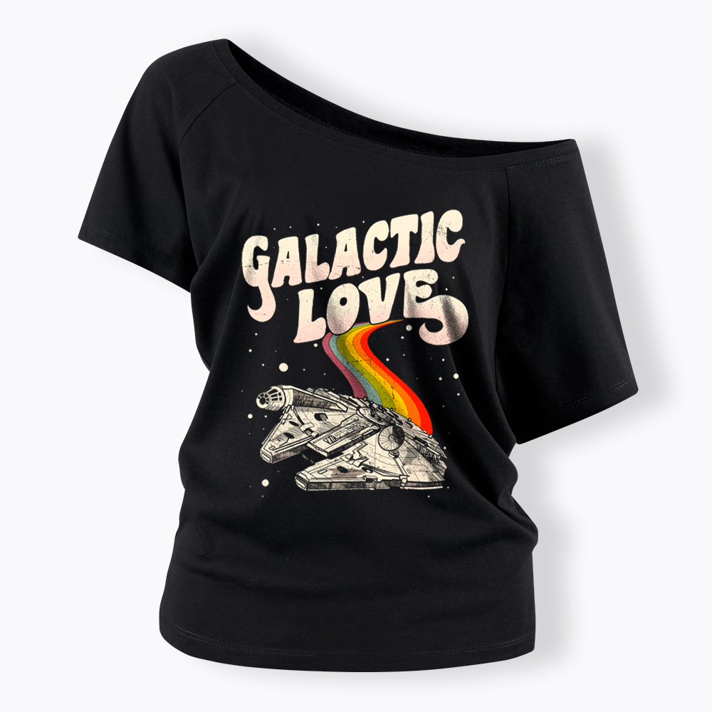 May The 4th Be With You Rainbow Off Shoulder T-Shirt