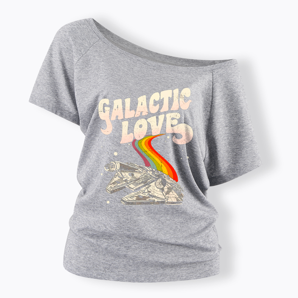 May The 4th Be With You Rainbow Off Shoulder T-Shirt