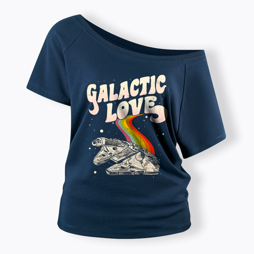 May The 4th Be With You Rainbow Off Shoulder T-Shirt