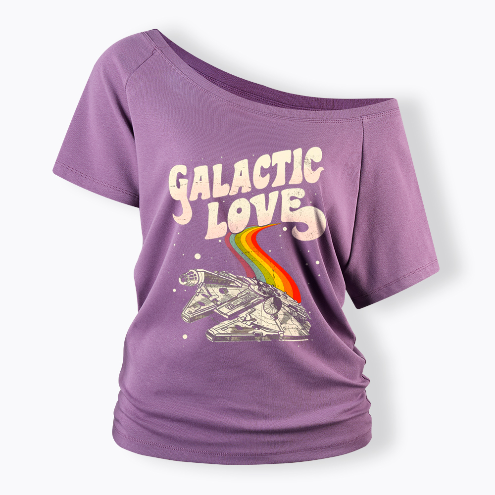May The 4th Be With You Rainbow Off Shoulder T-Shirt