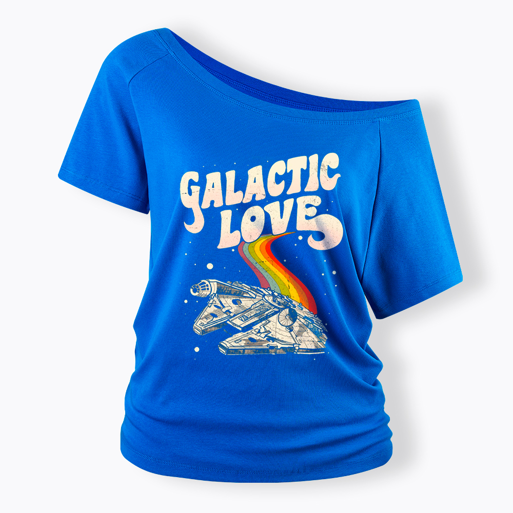 May The 4th Be With You Rainbow Off Shoulder T-Shirt