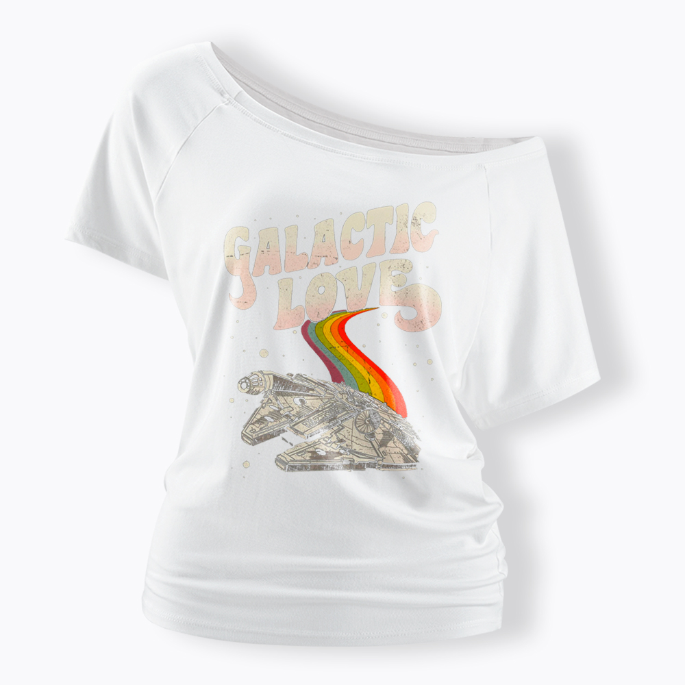 May The 4th Be With You Rainbow Off Shoulder T-Shirt
