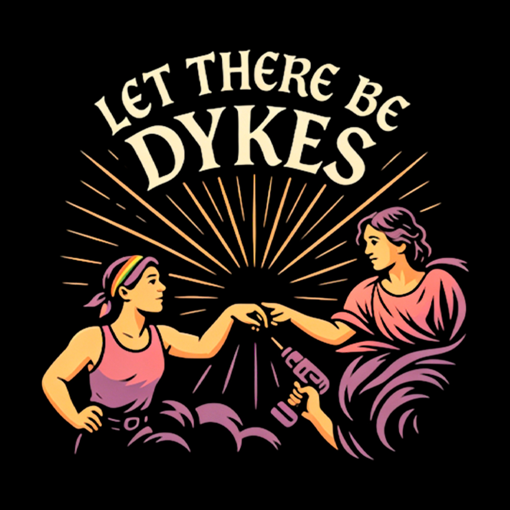 Let There Be Dykes Off Shoulder T-Shirt