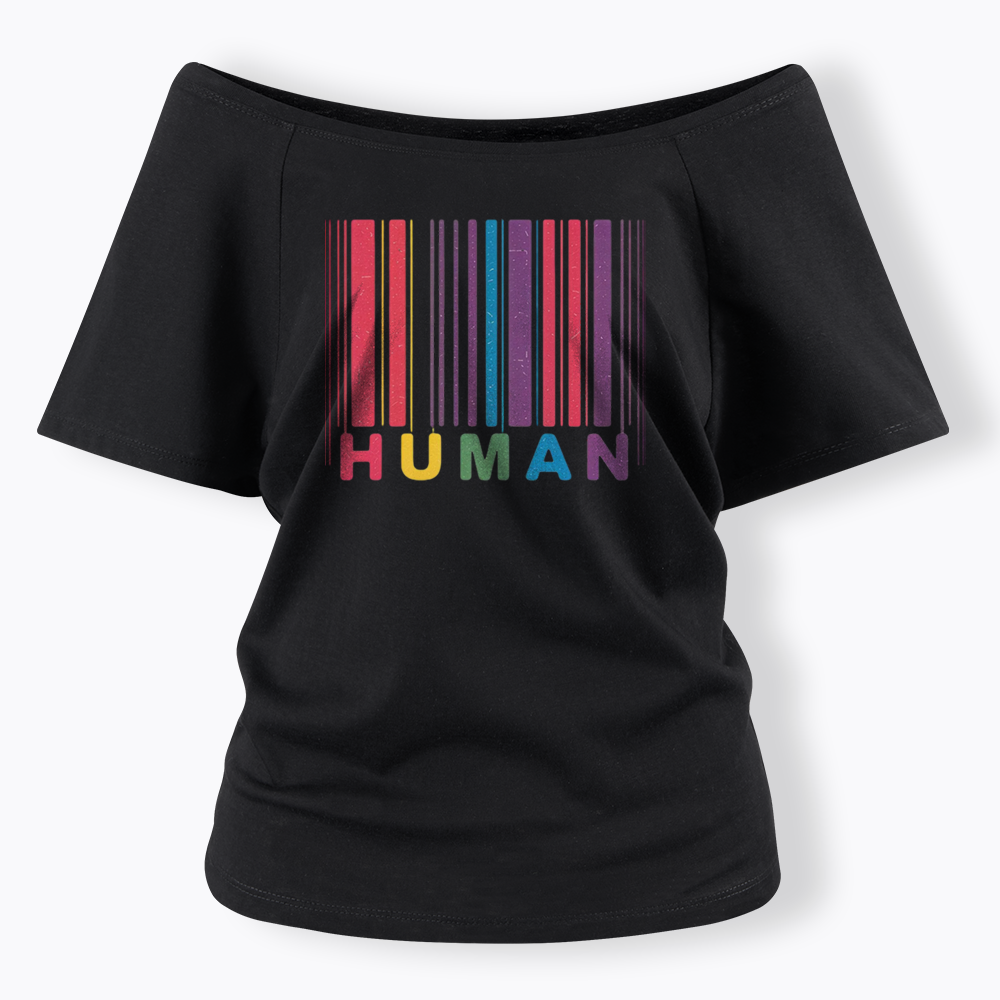 Human Off Shoulder T-shirt