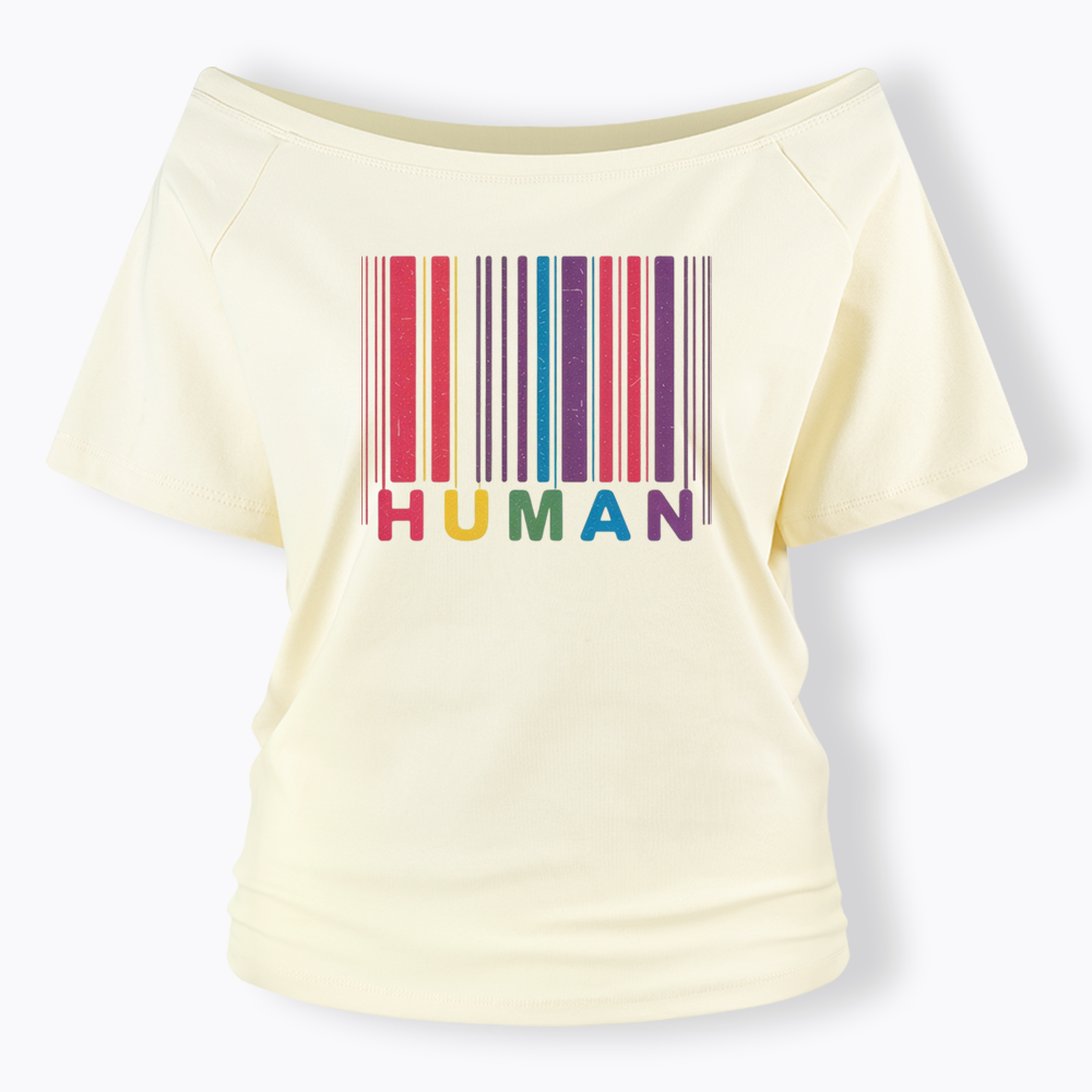 Human Off Shoulder T-shirt