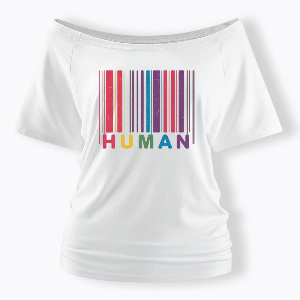 Human Off Shoulder T-shirt