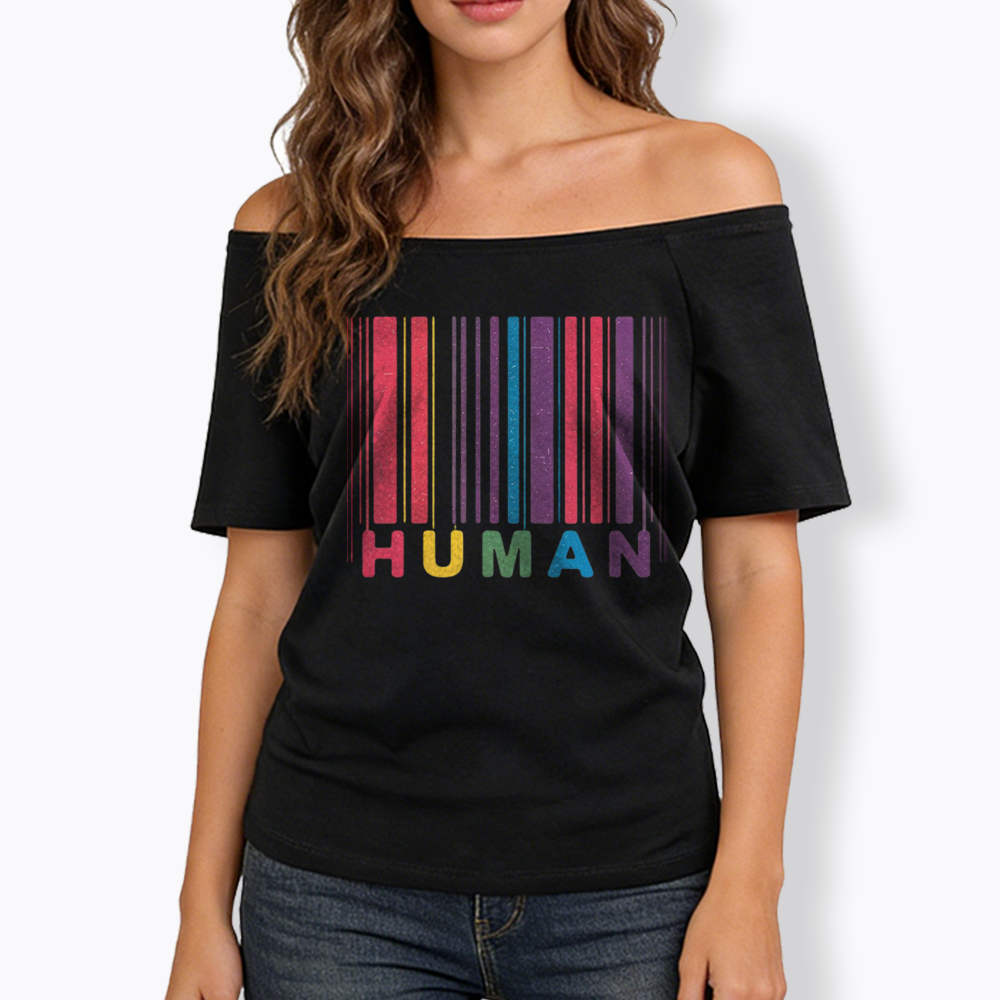 Human Off Shoulder T-shirt