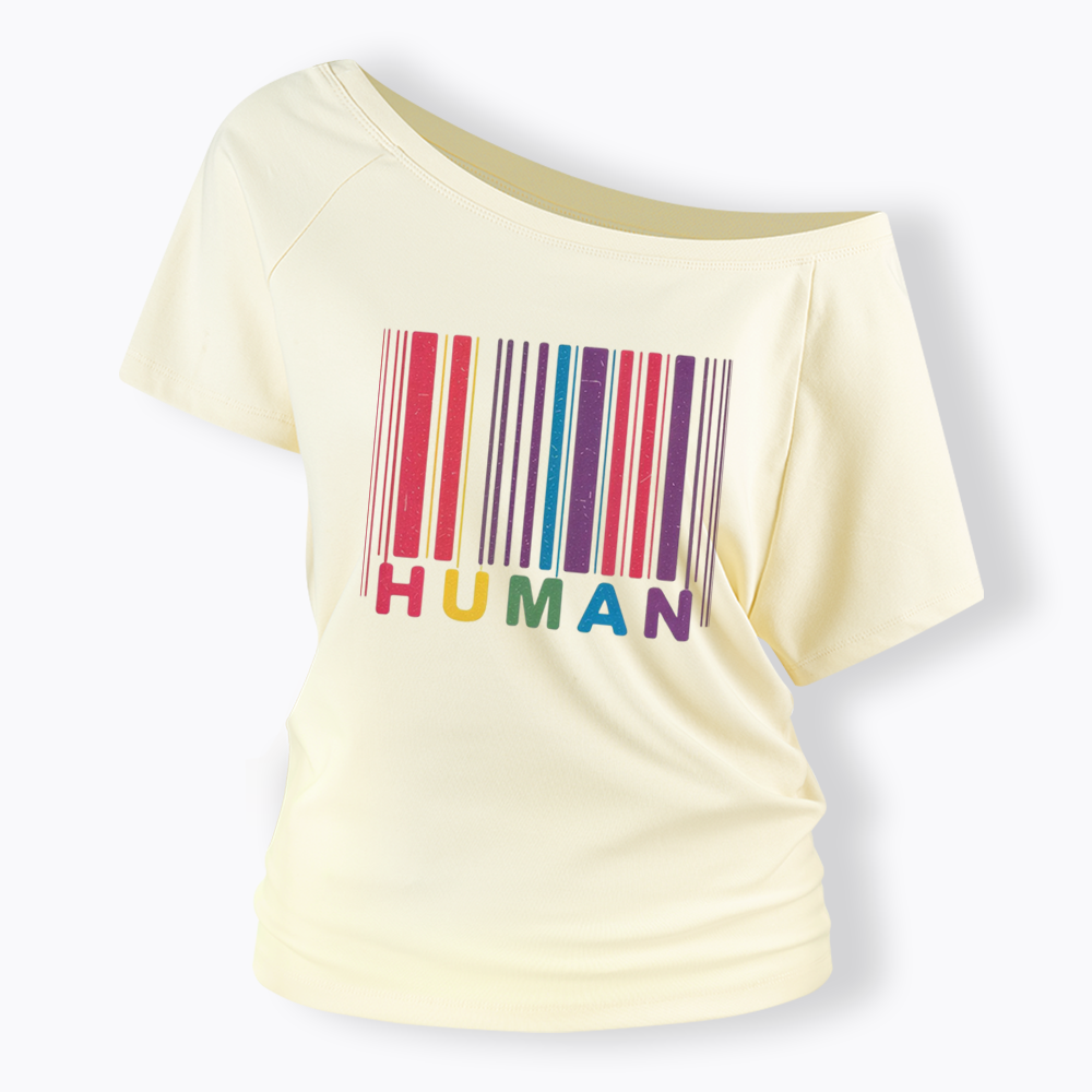 Human Off Shoulder T-shirt
