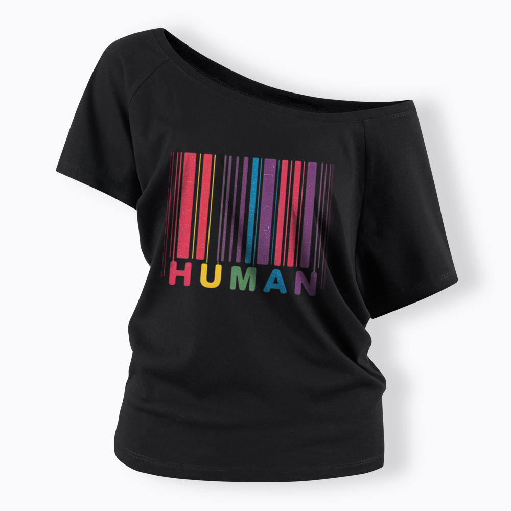 Human Off Shoulder T-shirt