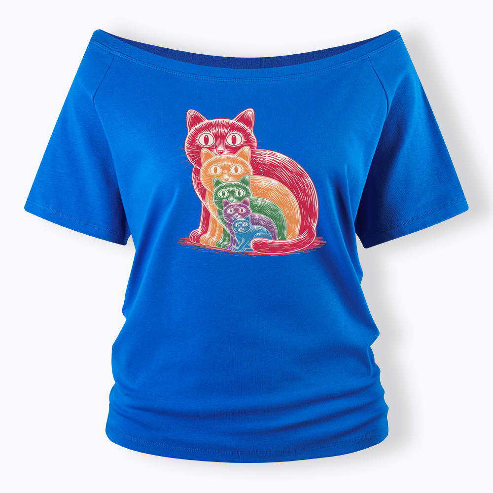 Pride Cat Off Shoulder T-shirt
