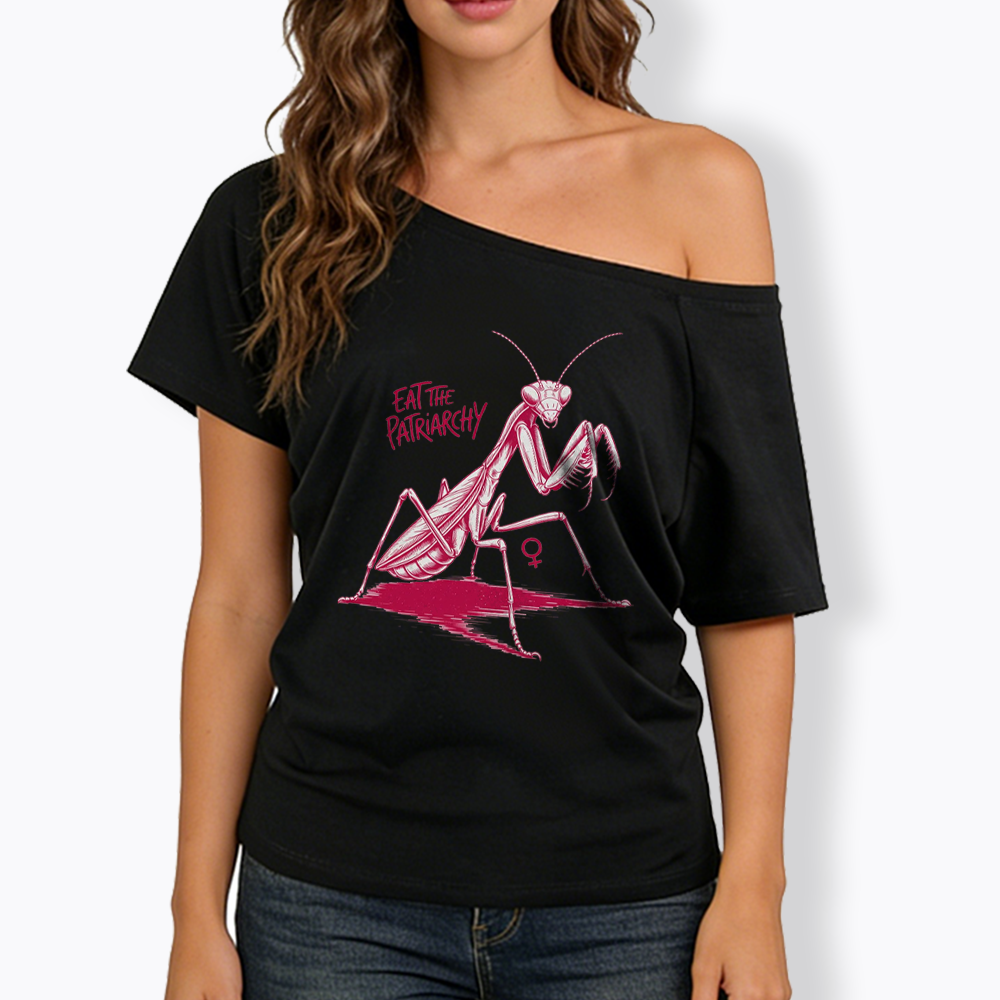Eat The Patriarchy Off Shoulder T-shirt