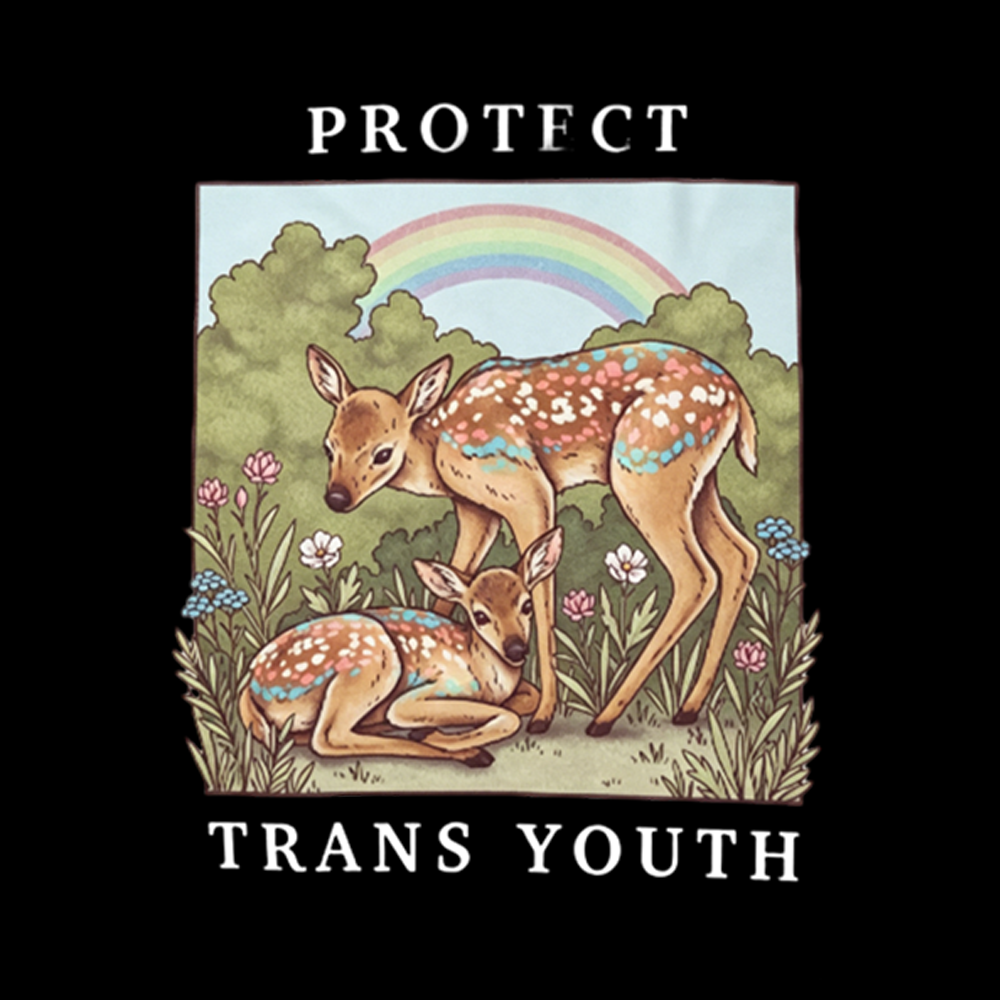 PROTECT TRANS YOUTH Queer LGBTQ Off Shoulder T-shirt
