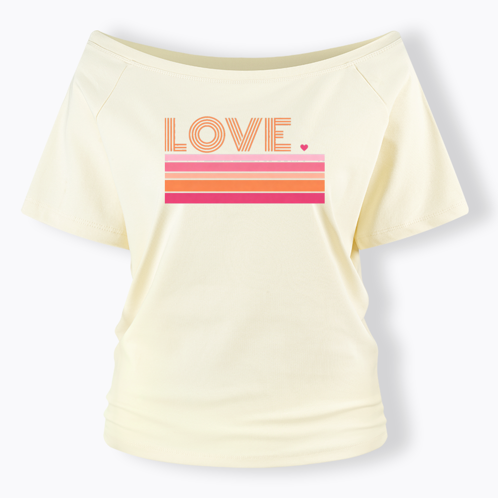 Love Off Shoulder T-shirt