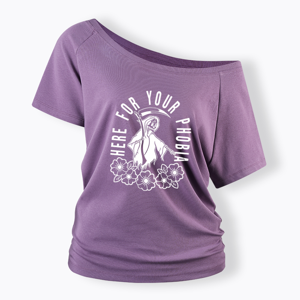 Here For Your Phobia Off Shoulder T-shirt