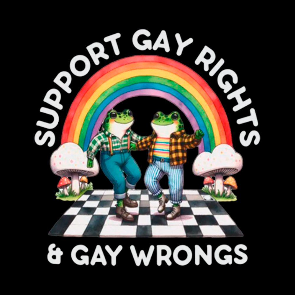 Gay Rights & Wrongs Pride Off Shoulder T-Shirt