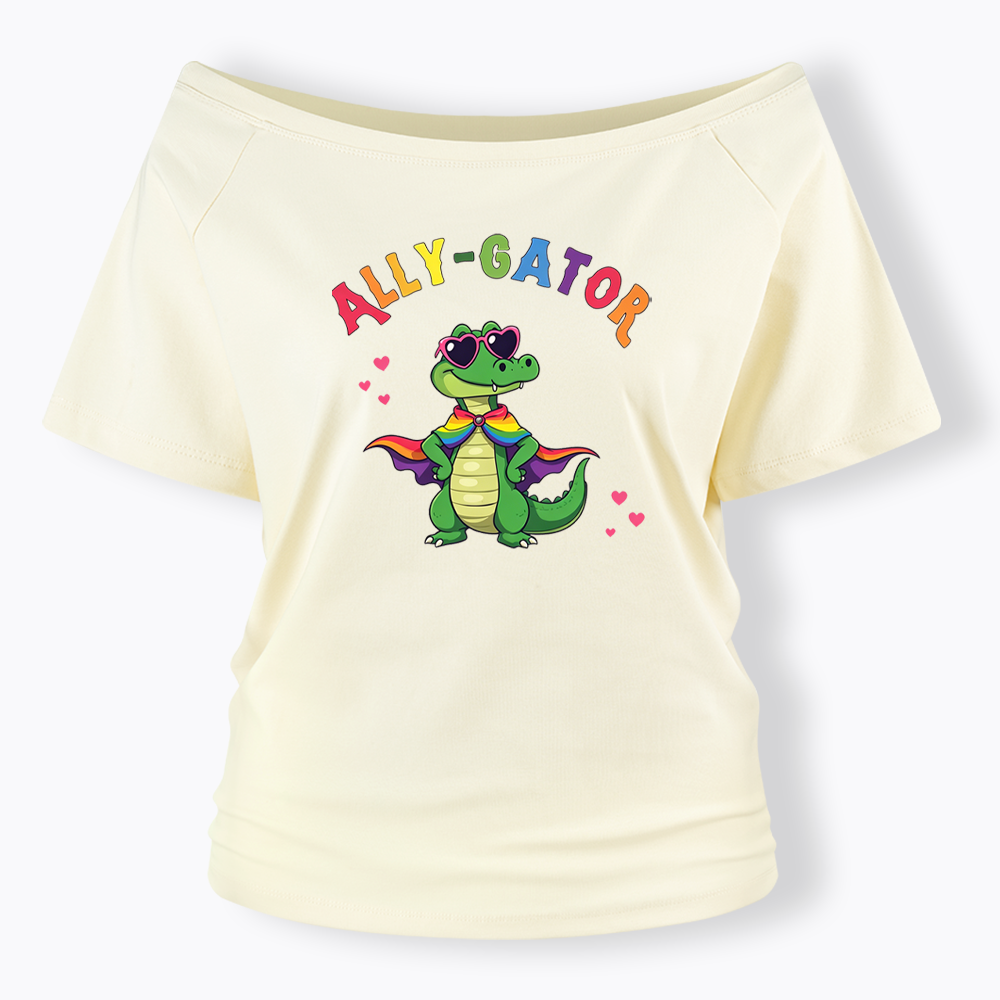 Ally- Gator Off Shoulder T-shirt