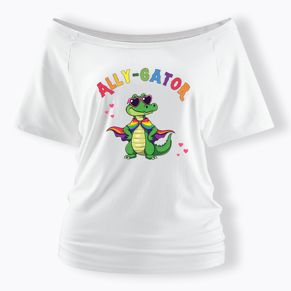 Ally- Gator Off Shoulder T-shirt