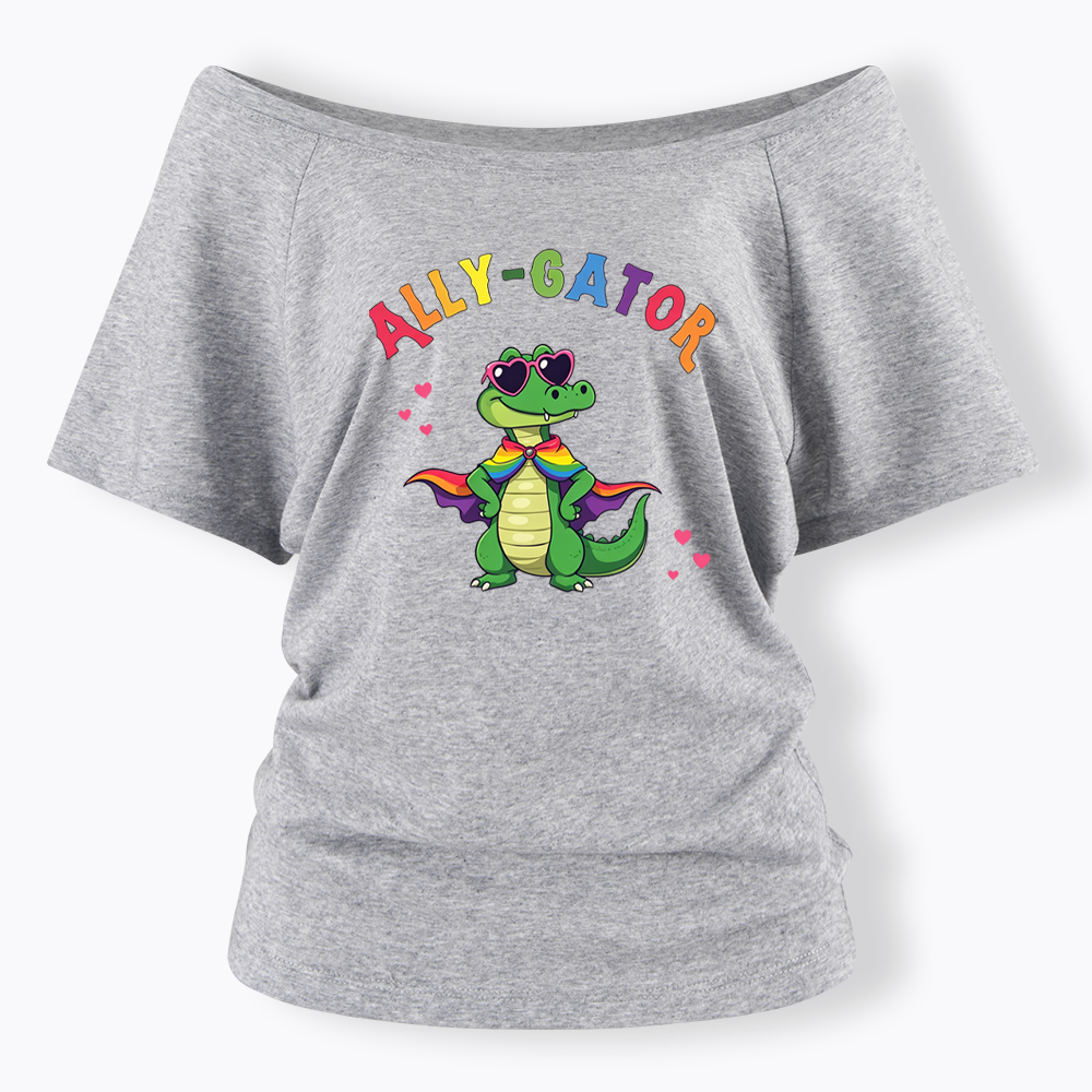 Ally- Gator Off Shoulder T-shirt