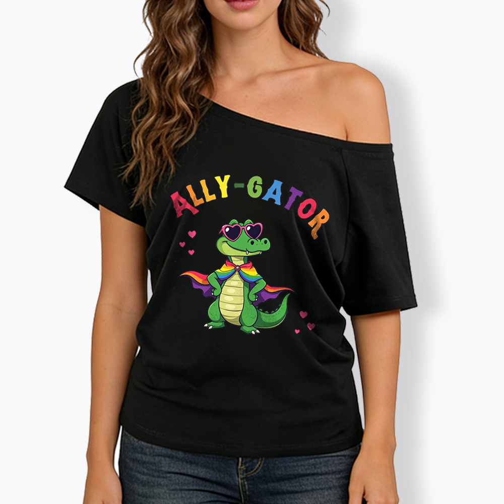 Ally- Gator Off Shoulder T-shirt