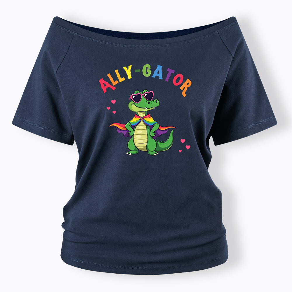 Ally- Gator Off Shoulder T-shirt