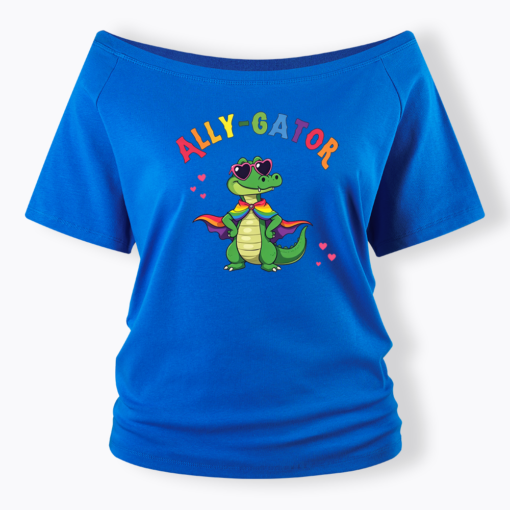 Ally- Gator Off Shoulder T-shirt