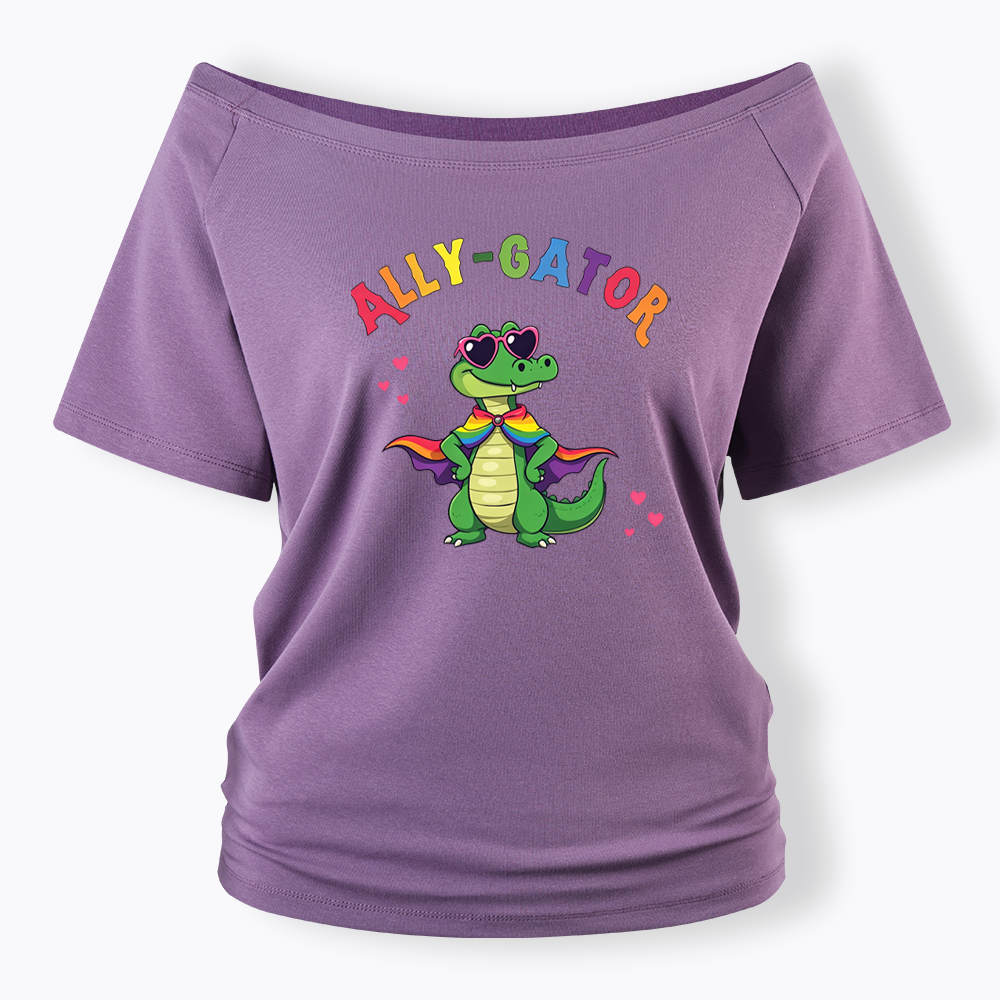 Ally- Gator Off Shoulder T-shirt