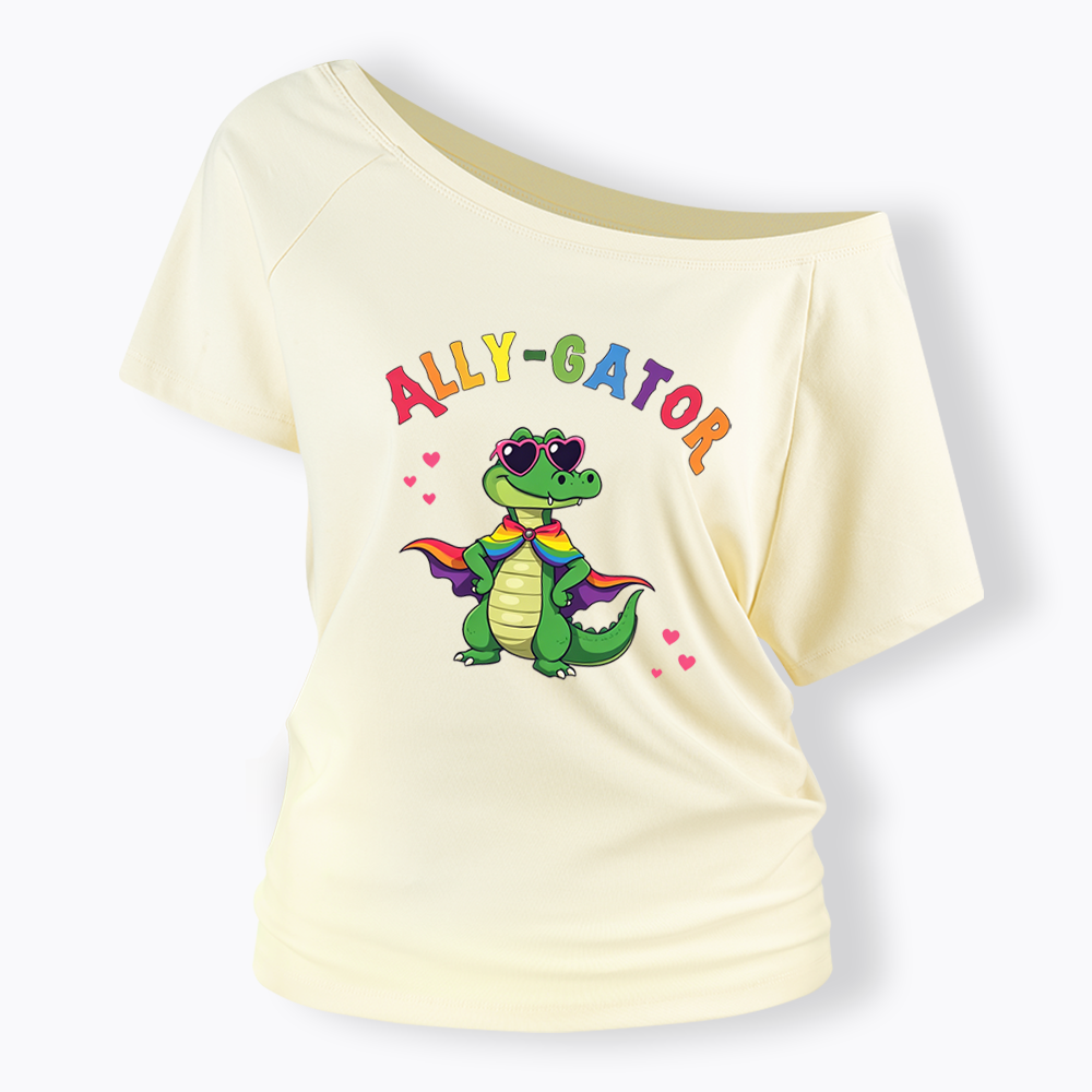 Ally- Gator Off Shoulder T-shirt