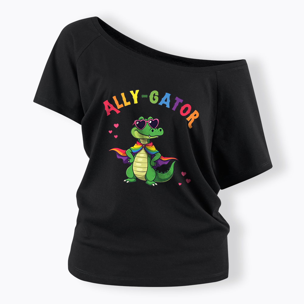 Ally- Gator Off Shoulder T-shirt