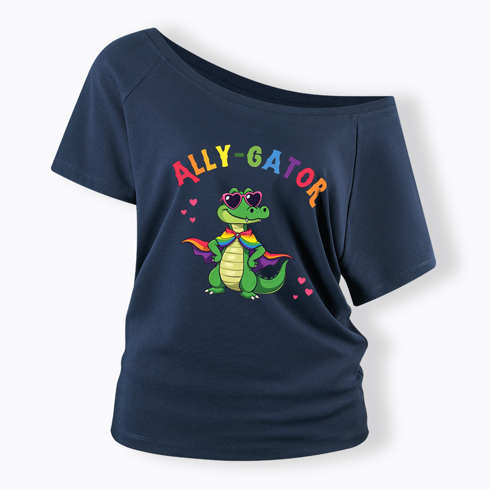 Ally- Gator Off Shoulder T-shirt