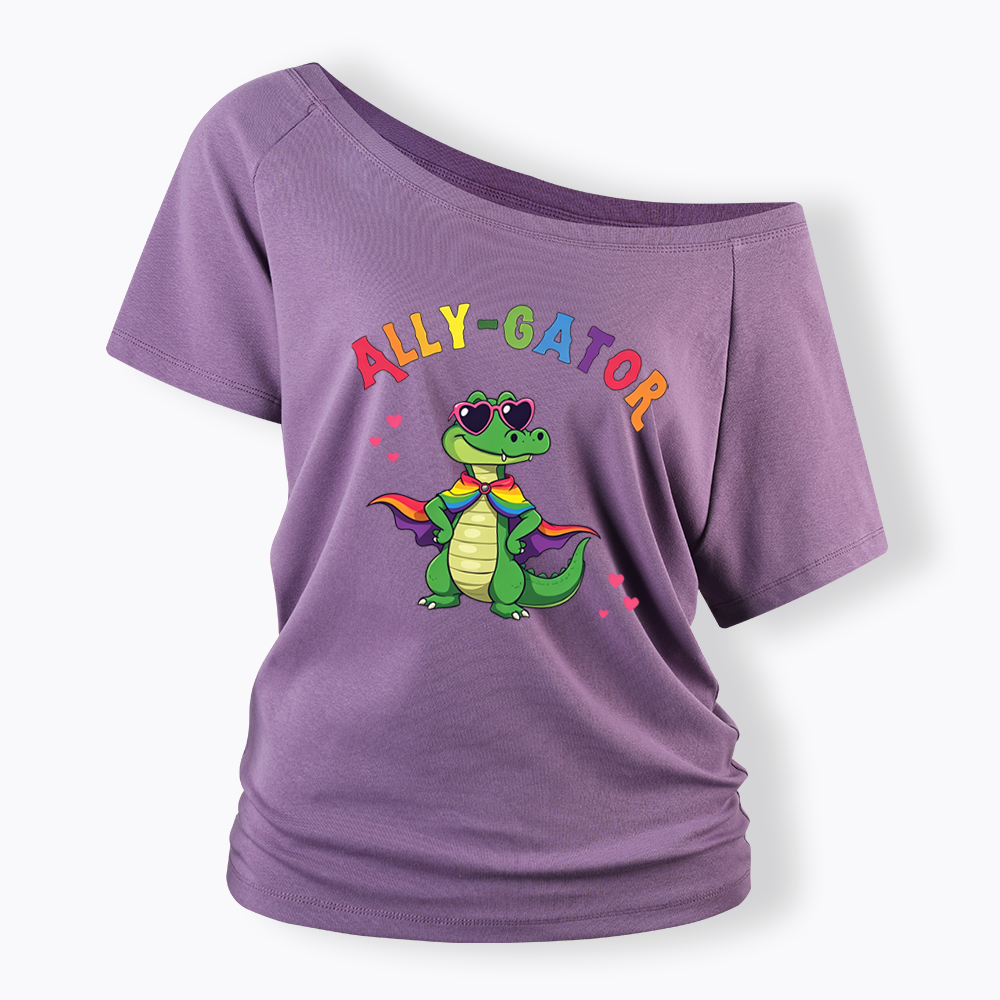 Ally- Gator Off Shoulder T-shirt