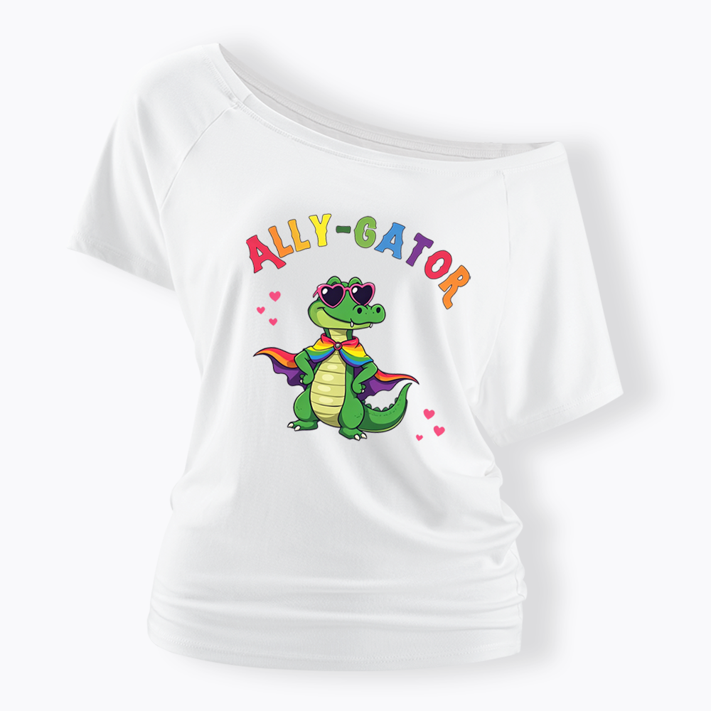 Ally- Gator Off Shoulder T-shirt
