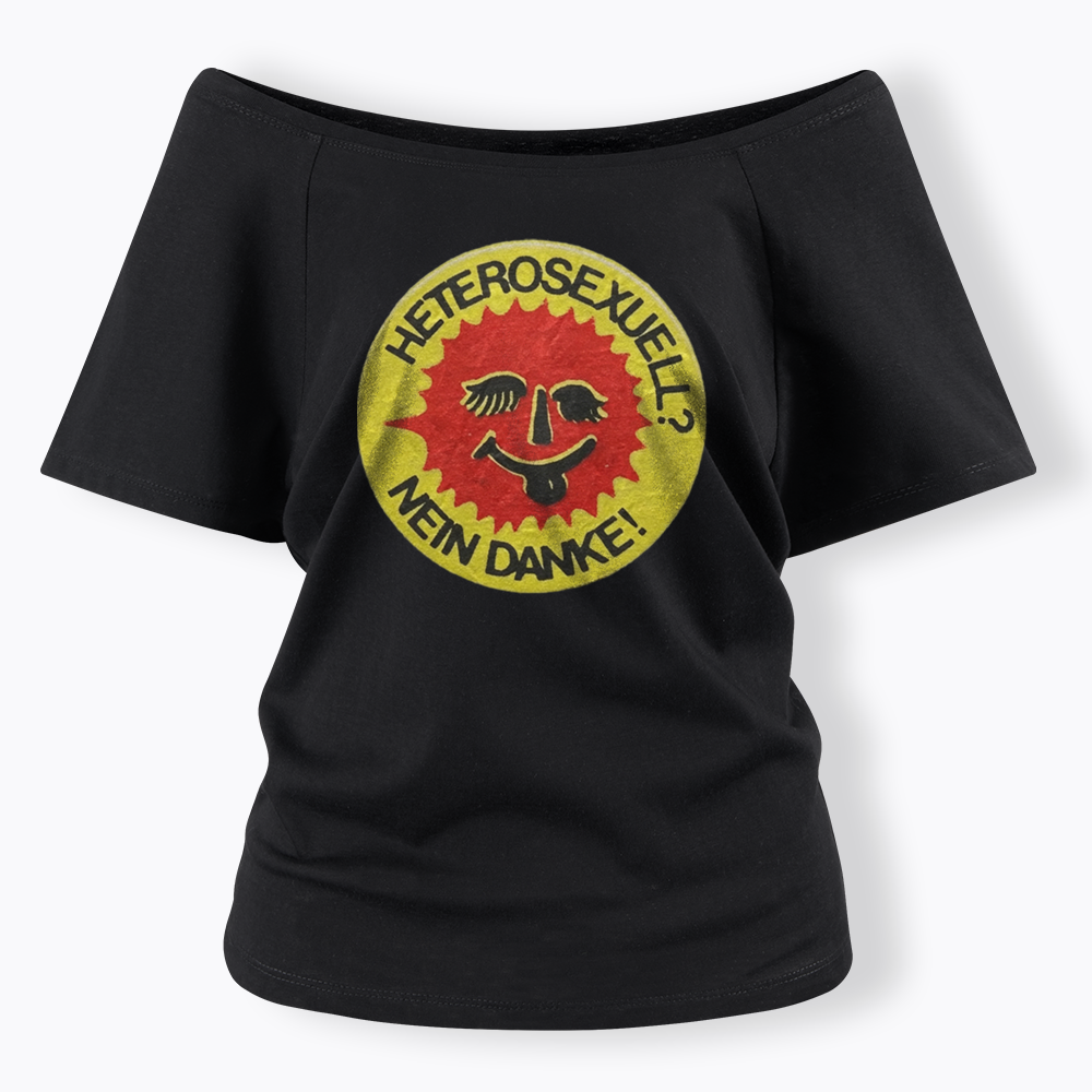 Heterosexuell Nein Danke Off Shoulder T-shirt