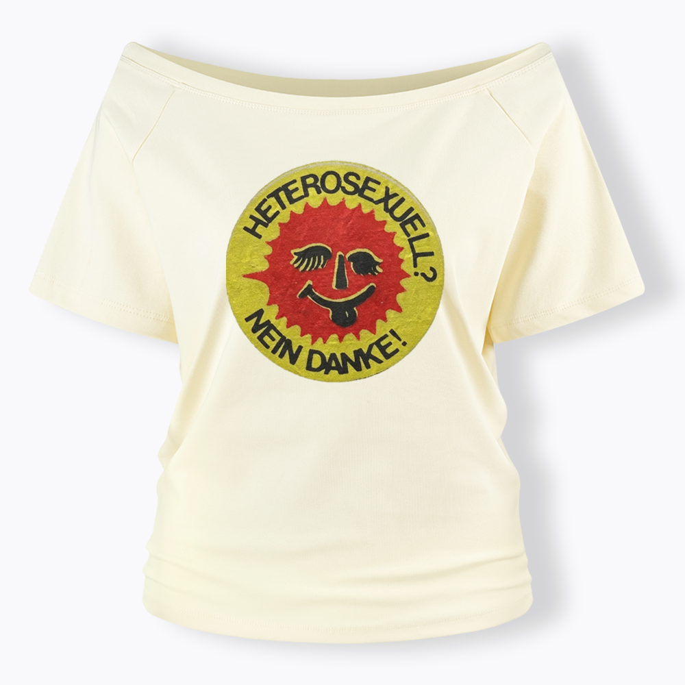 Heterosexuell Nein Danke Off Shoulder T-shirt