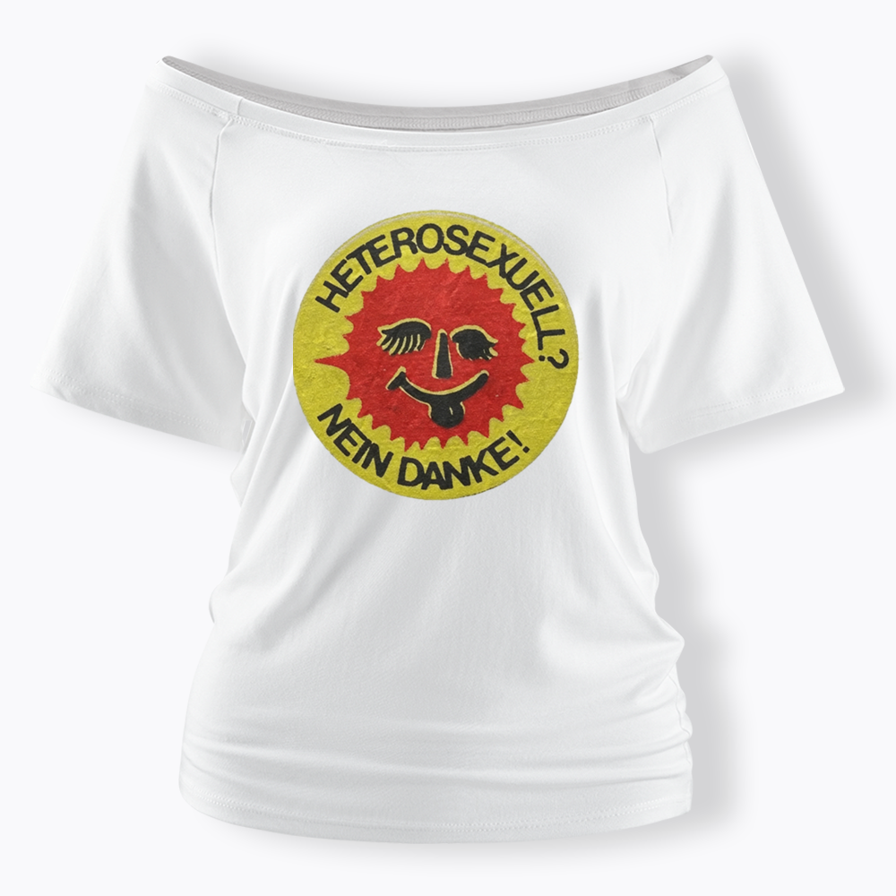 Heterosexuell Nein Danke Off Shoulder T-shirt