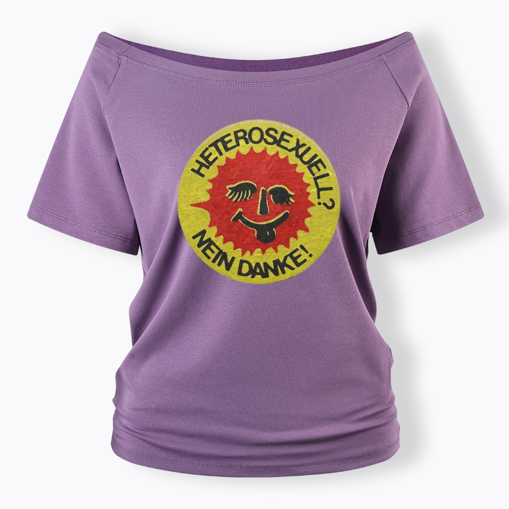 Heterosexuell Nein Danke Off Shoulder T-shirt