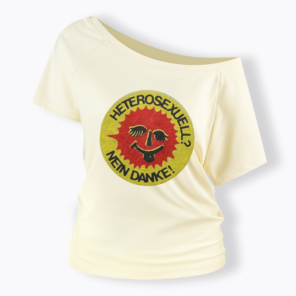 Heterosexuell Nein Danke Off Shoulder T-shirt