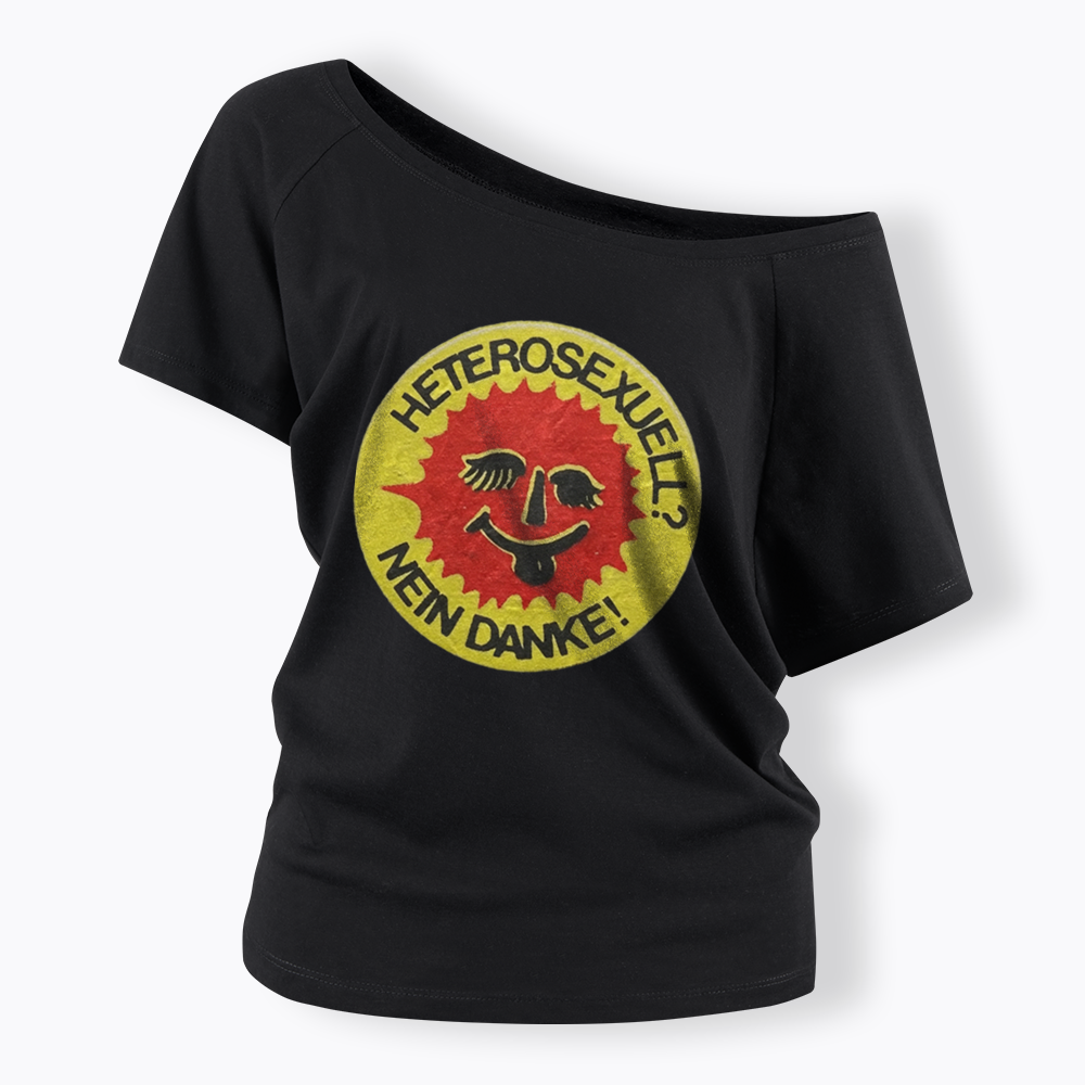 Heterosexuell Nein Danke Off Shoulder T-shirt