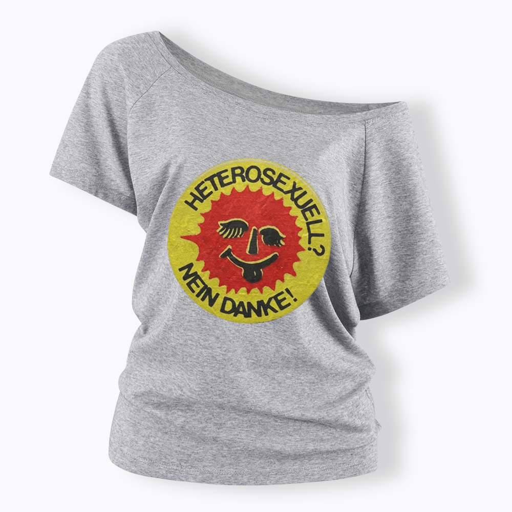 Heterosexuell Nein Danke Off Shoulder T-shirt