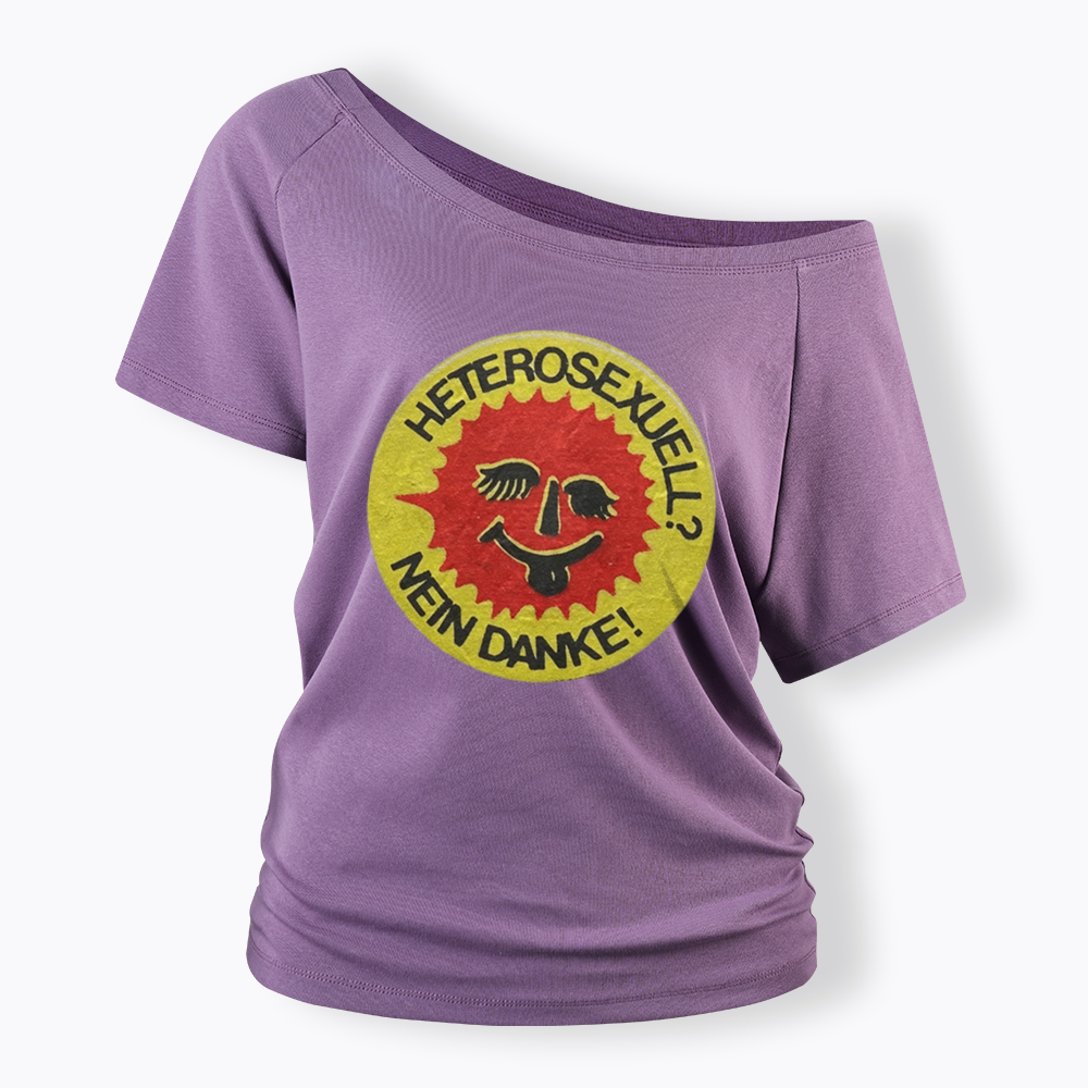 Heterosexuell Nein Danke Off Shoulder T-shirt