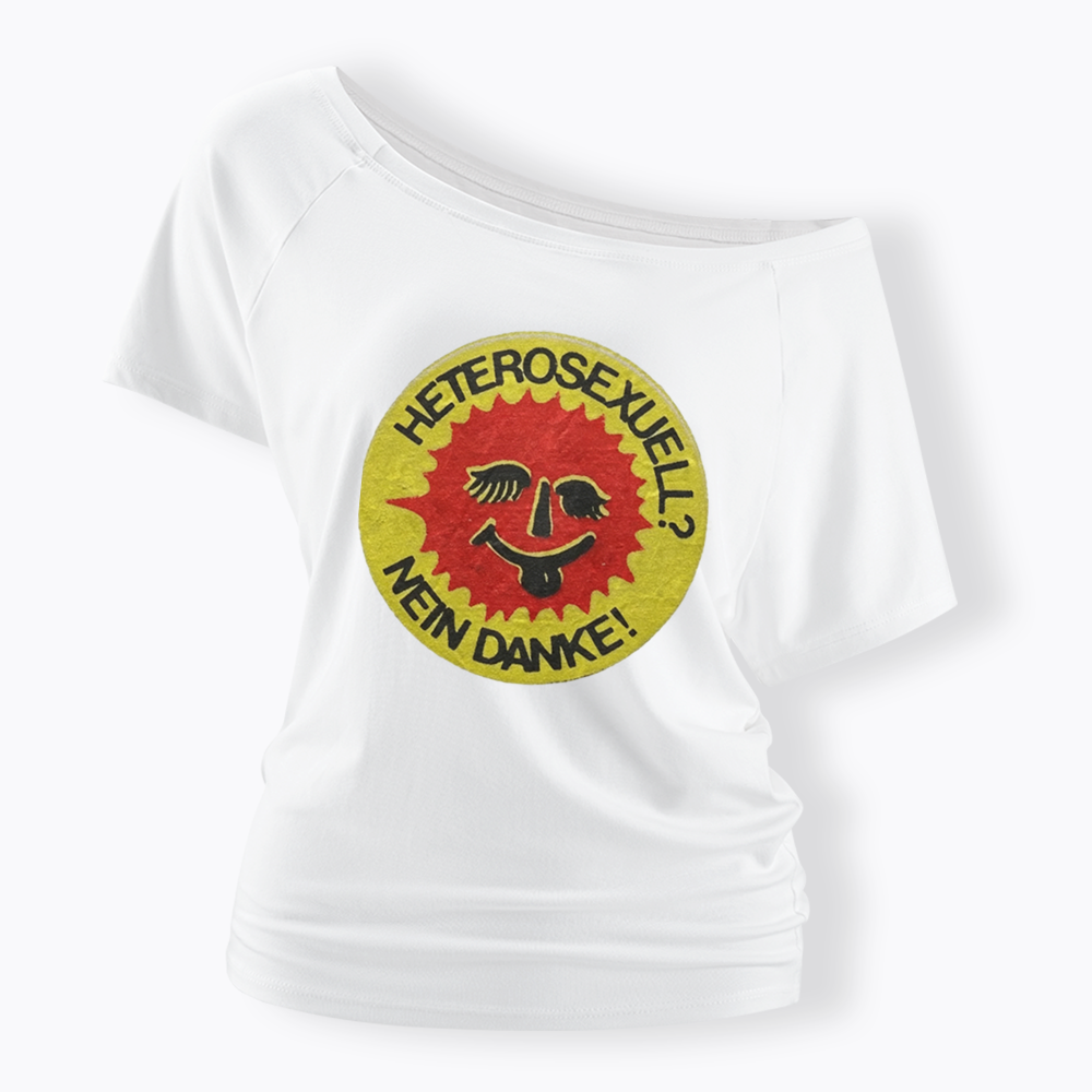 Heterosexuell Nein Danke Off Shoulder T-shirt