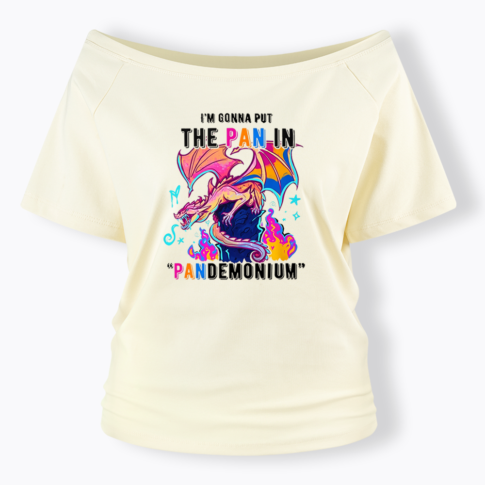 Dragon Pansexual Pride Off Shoulder T-shirt