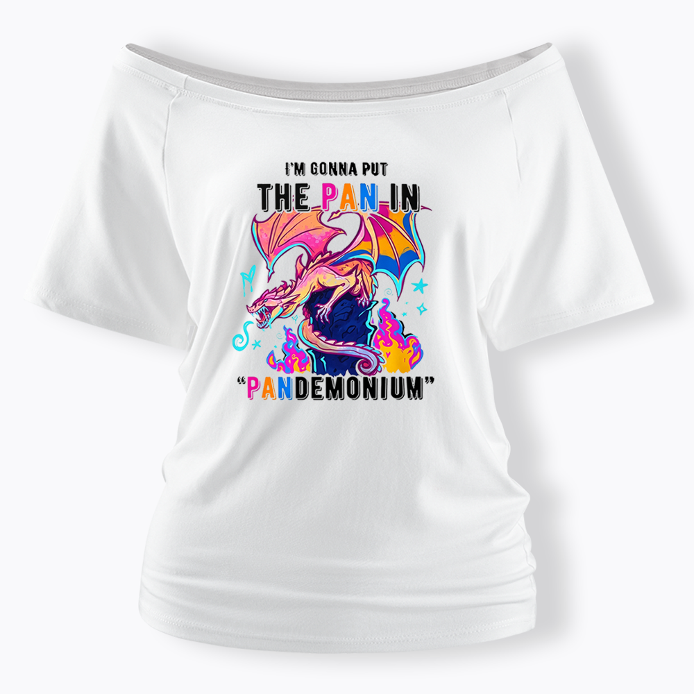 Dragon Pansexual Pride Off Shoulder T-shirt