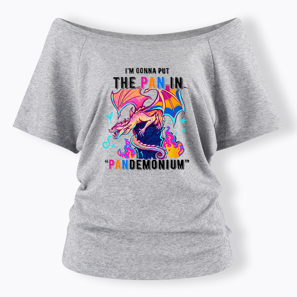 Dragon Pansexual Pride Off Shoulder T-shirt