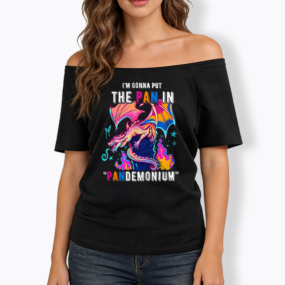 Dragon Pansexual Pride Off Shoulder T-shirt