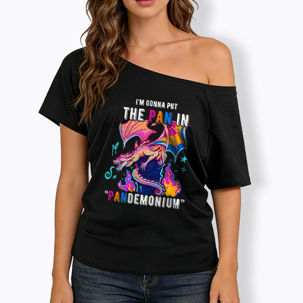 Dragon Pansexual Pride Off Shoulder T-shirt