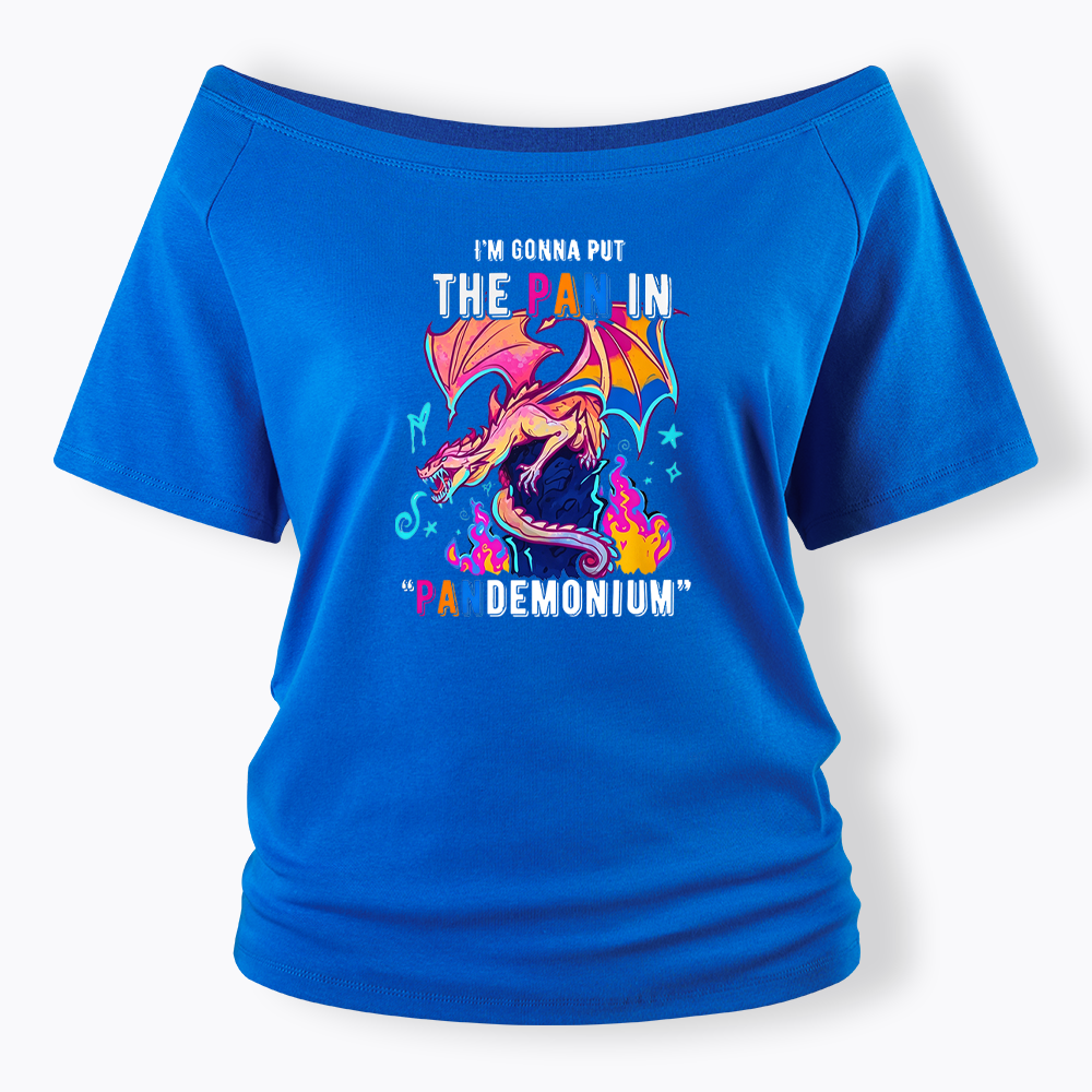 Dragon Pansexual Pride Off Shoulder T-shirt
