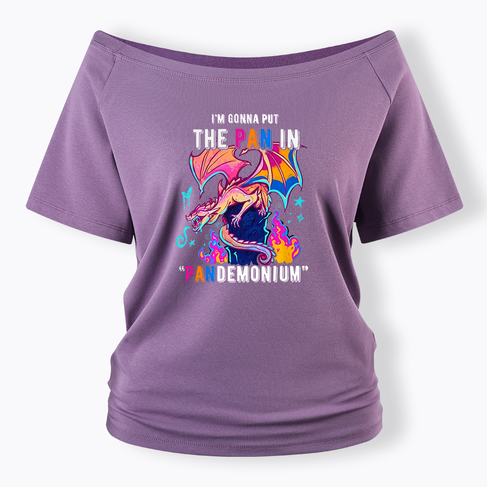 Dragon Pansexual Pride Off Shoulder T-shirt